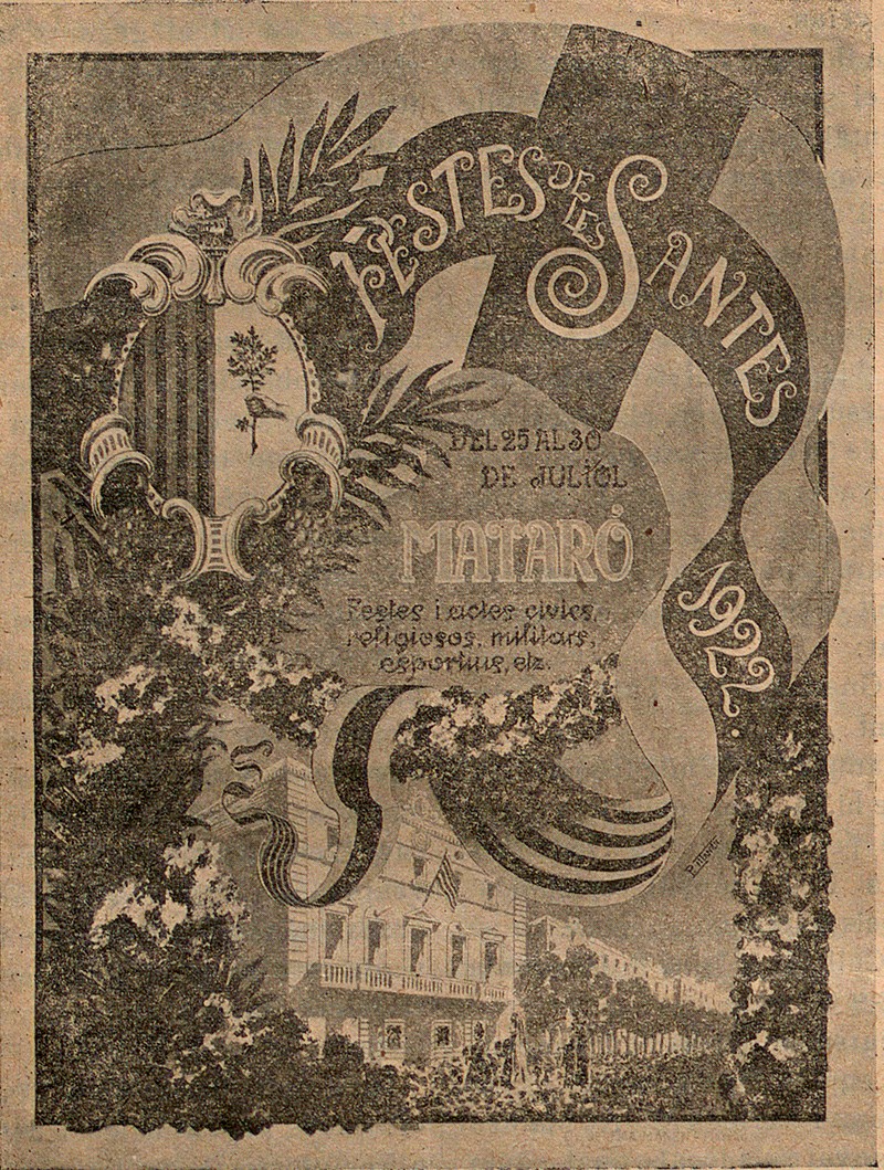 Cartell de Les Santes 1922. Fundació Iluro